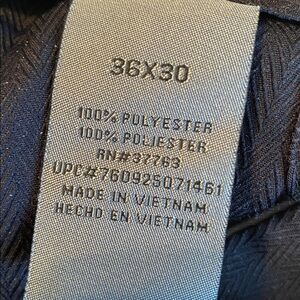 Men's 36x30 khaki Tan Dress Pants with pleats, cuffs and elastic at waistline